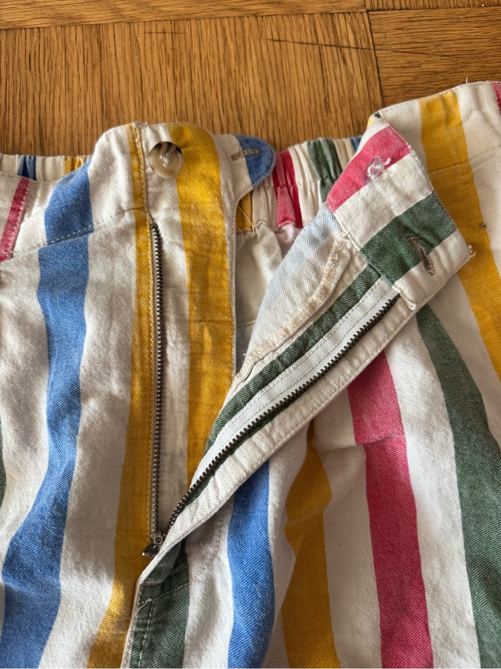 Free People We The Free Ridley Baja Pull On Trouser Natural Striped Large - Picture 9 of 13